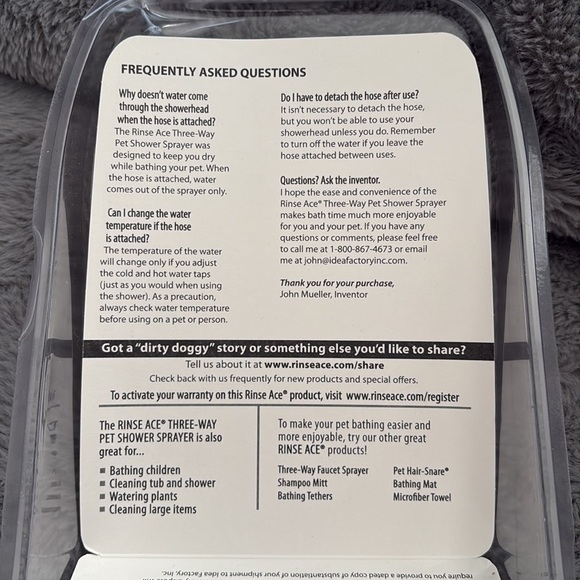 3-Way Pet Shower Sprayer Rinse Ace - Picture 10 of 12